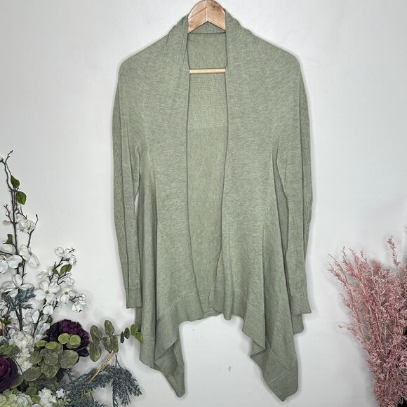 LULULEMON Cashlu Knit Wrap Heathered Rosemary Green Sz XS/S {E37} - Picture 3 of 5